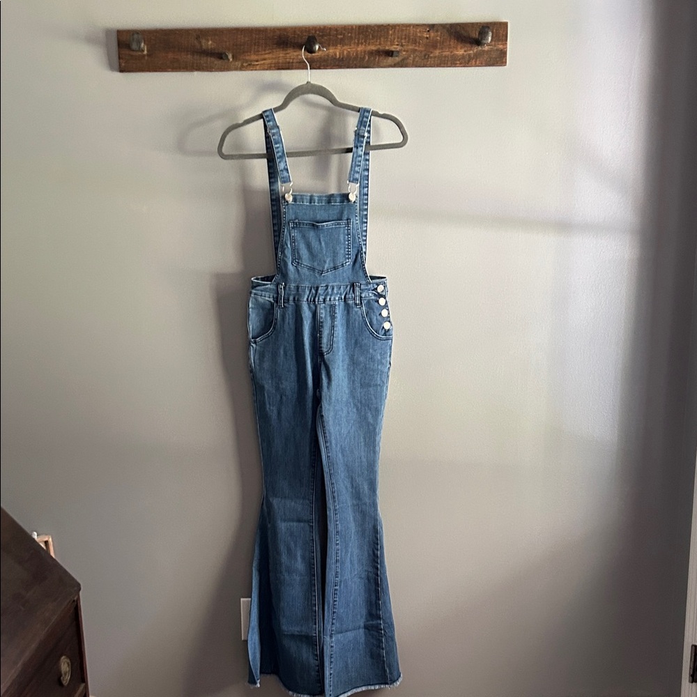Blue Denim Overalls with Classic Indigo Wash